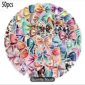 50 Vibrant Bow Stickers